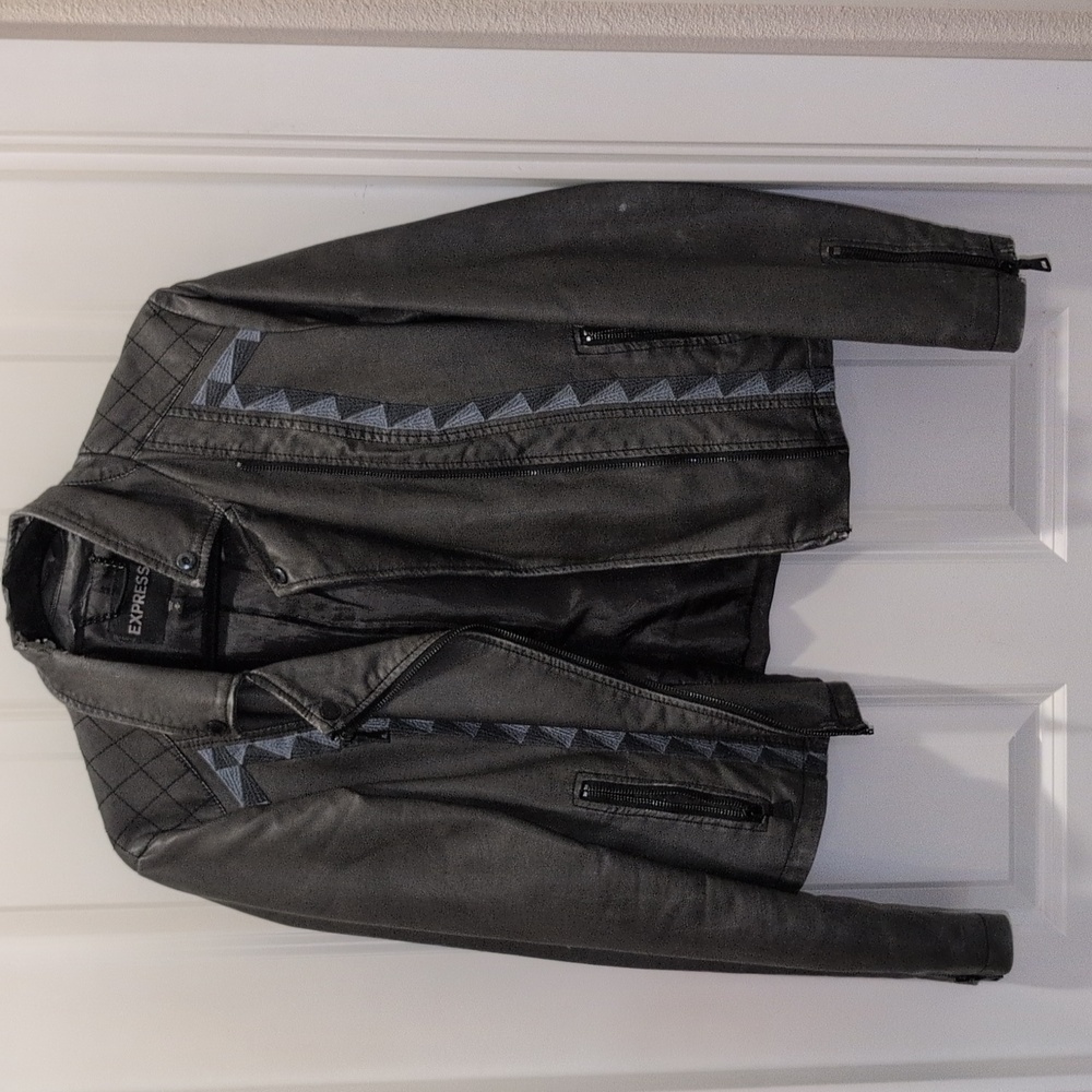 Express Vegan Leather Moto Jacket